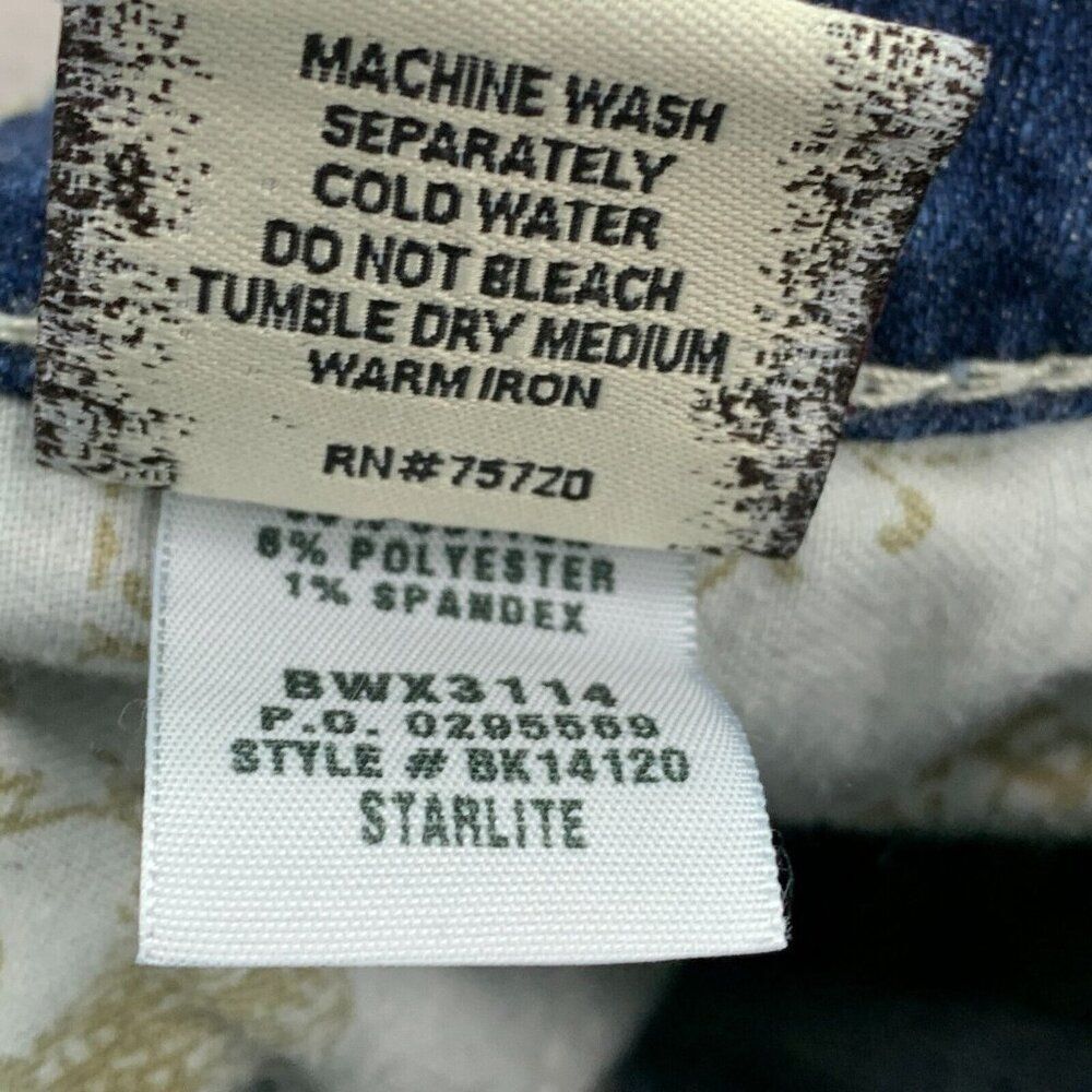 BKE Capri Jeans sz 28 Dark Wash Starlite Low Rise Raw Hem 24" inseam - Picture 11 of 11